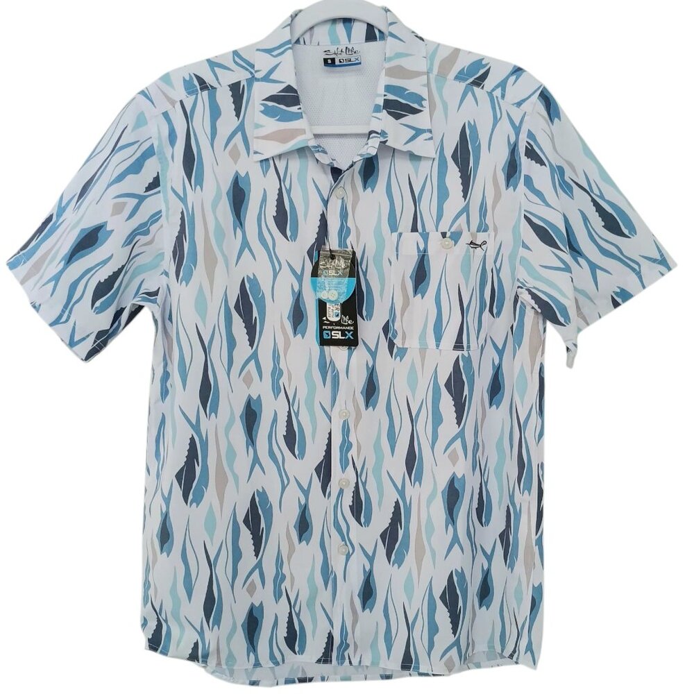 Salt Life Mens Call for Kelp Short Sleeve Button Down Shirt SMALL NEW NWT